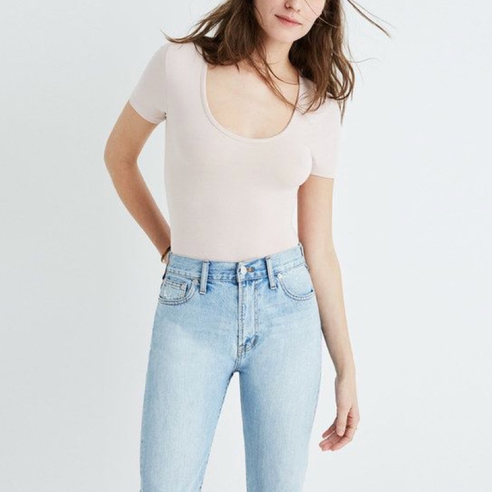 Madewell Cameo bodysuit - blush - M